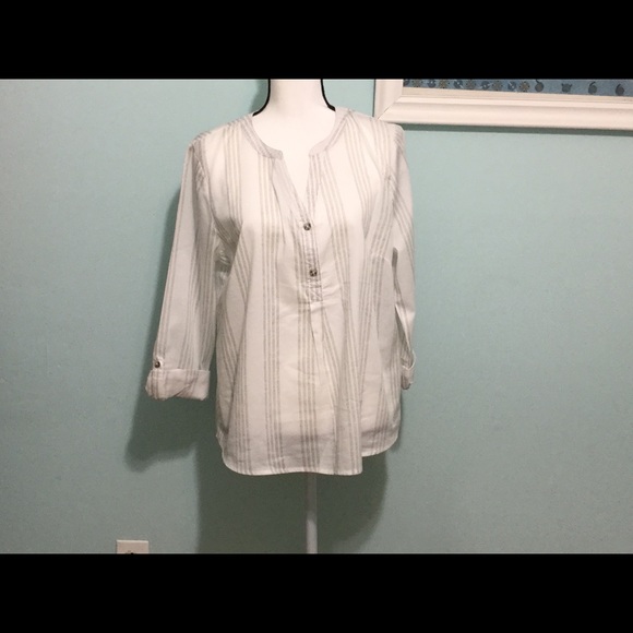 Simply Styled - Cloud Dancer Striped Blouse - Picture 2 of 8